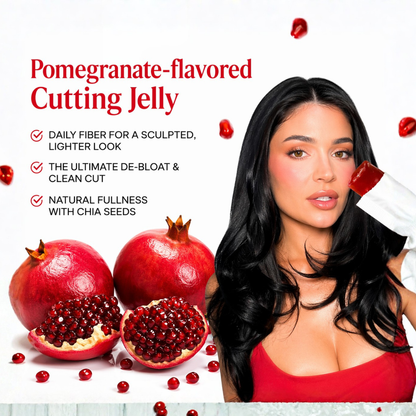 K-Slim Pomegranate Cutting Jelly – Daily Fiber Supplement for Digestion Support, Bloating Relief & Weight Management – 10 Sticks